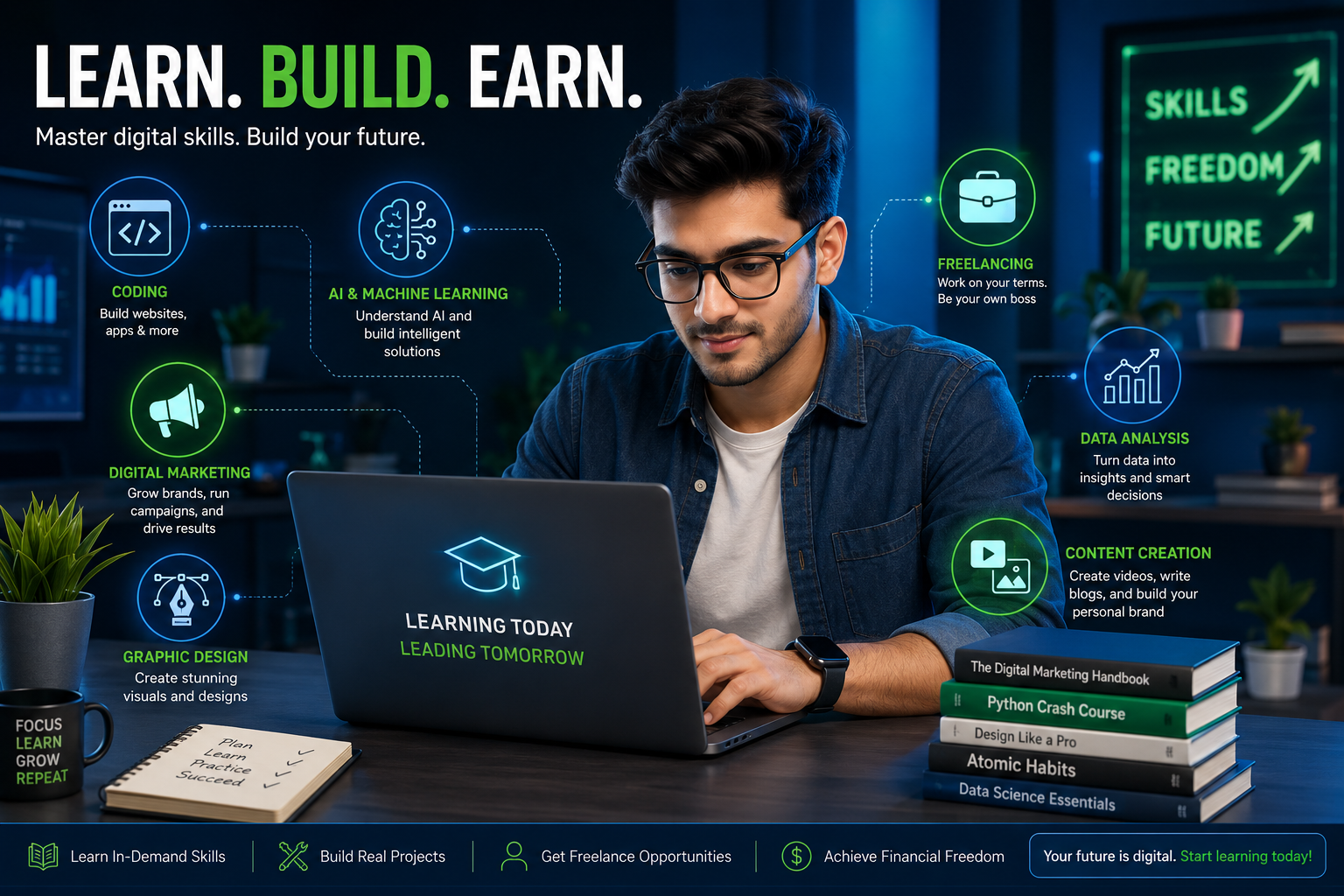 25 High-Income Digital Skills You Can Learn for Free in 2026
